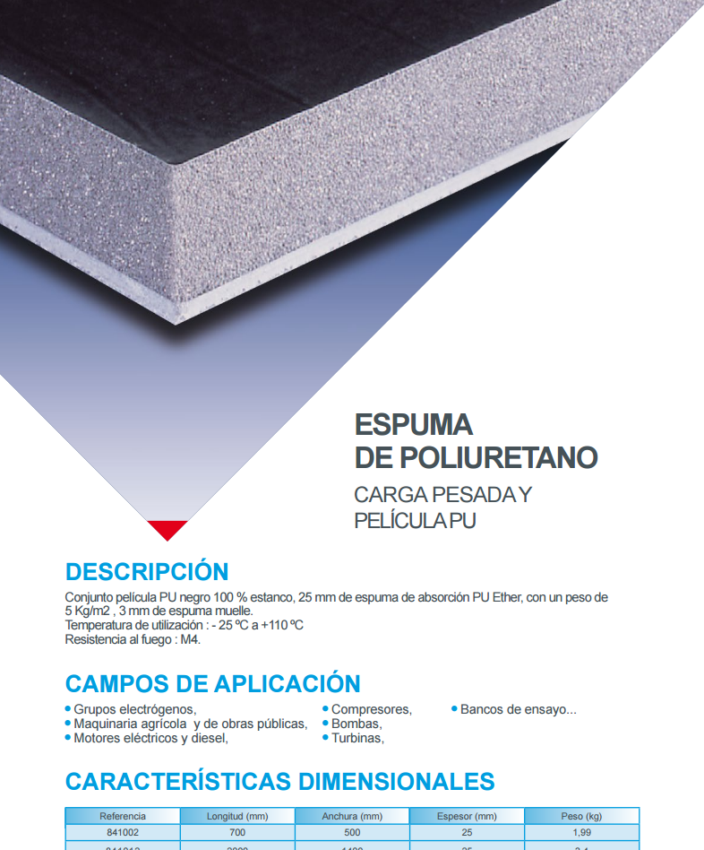 Cat�logo de Espumas acusticas 841002