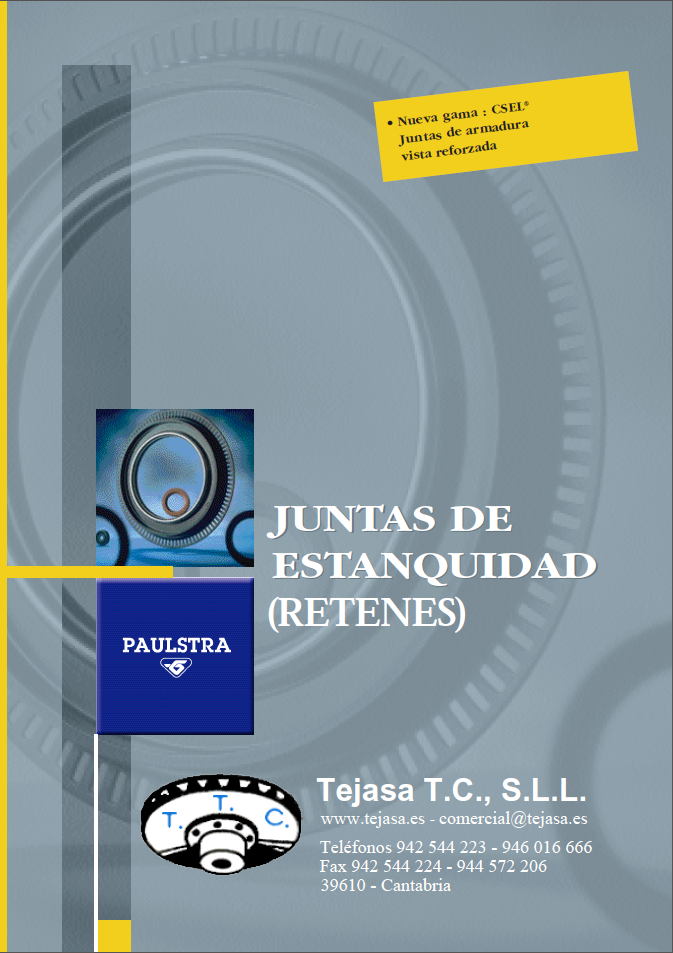 Cat�logo de Juntas de estanquidad Junta de labio moldeado