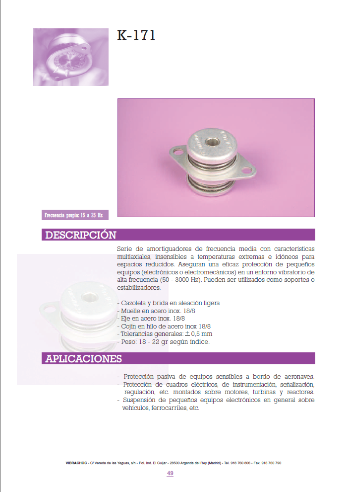 Cat�logo de Suspensiones metalicas K-171