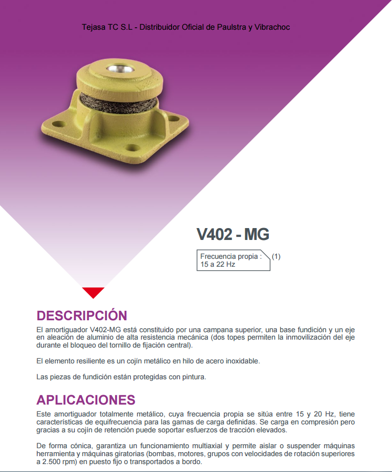 Cat�logo de Suspensiones metalicas V402-MG