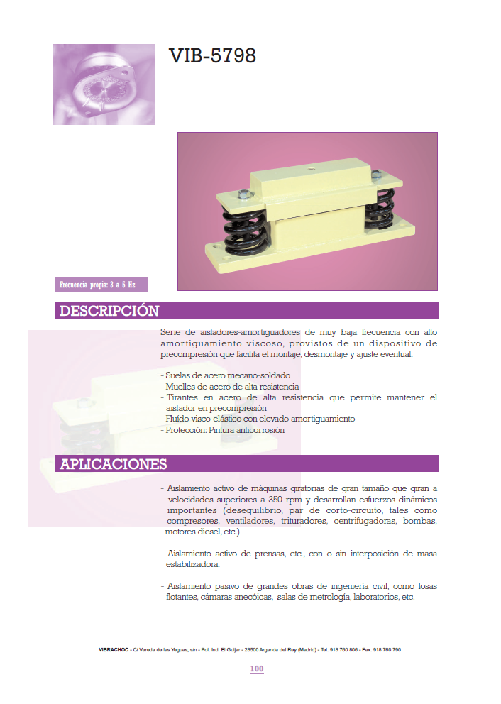 Cat�logo de Suspensiones metalicas VIB-5798