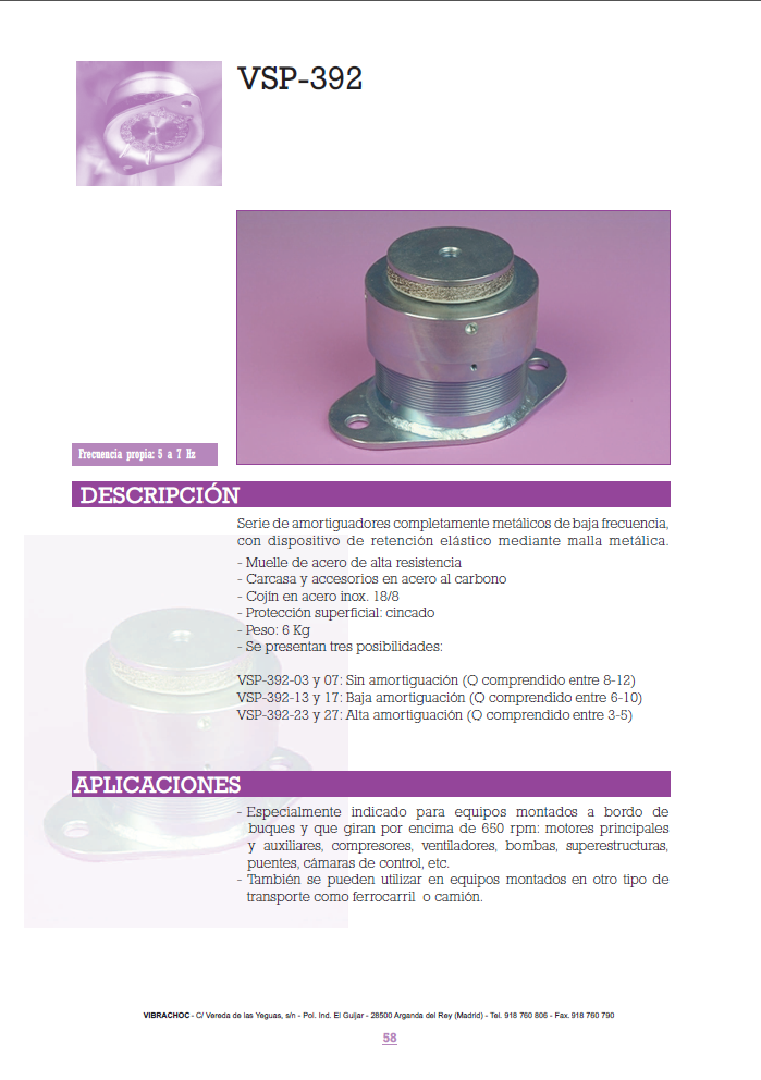 Cat�logo de Suspensiones metalicas VSP-392